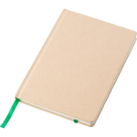 Carnet A5 en carton recyclé avec fermeture élastique, pages lignées deuxième vue