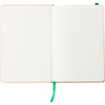 Carnet A5 en carton recyclé avec fermeture élastique, pages lignées quatrième vue