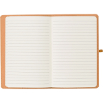 Carnet A5 en kraft lavé à couverture souple, pages lignées quatrième vue