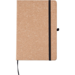 Carnet A5 en similicuir recyclé avec marque-page, pages lignées couleur marron première vue