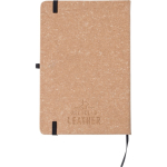 Carnet A5 en similicuir recyclé avec marque-page, pages lignées troisième vue