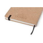 Carnet A5 en similicuir recyclé avec marque-page, pages lignées cinquième vue