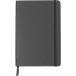 Carnet A5 en carton recyclé avec marque-page, pages lignées couleur noir première vue