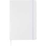 Carnet A5 en carton recyclé avec marque-page, pages lignées couleur blanc première vue