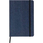 Carnet A5 en toile denim au style décontracté, avec pages lignées couleur bleu première vue