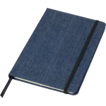 Carnet A5 en toile denim au style décontracté, avec pages lignées cinquième vue