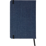 Carnet A5 en toile denim au style décontracté, avec pages lignées sixième vue