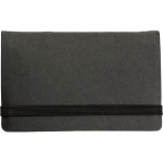 Bloc mémo en carton avec élastique et notes adhésives couleur noir première vue