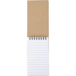 Bloc-notes en carton FSC avec notes adhésives et pages lignées deuxième vue