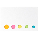 Set en carton de notes adhésives assorties pour l’organisation couleur blanc première vue