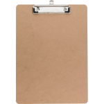 Porte-bloc A4 en bois recyclé avec clip métallique robuste couleur marron première vue
