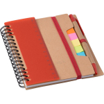 Carnet en papier recyclé avec notes adhésives, stylo et pages lignées sixième vue