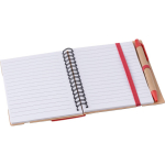 Carnet en papier recyclé avec notes adhésives, stylo et pages lignées septième vue