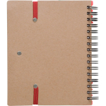 Carnet en papier recyclé avec notes adhésives, stylo et pages lignées huitième vue