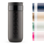 Gobelet isotherme en inox avec mécanisme anti-goutte Dopper 400 ml couleur noir première vue