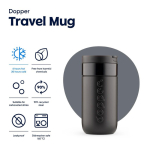 Mug isotherme de voyage en inox, couvercle rabattable Dopper 300 ml couleur noir cinquième vue