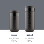 Mug isotherme de voyage en inox, couvercle rabattable Dopper 300 ml couleur noir sixième vue