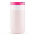 Mug isotherme de voyage en inox, couvercle rabattable Dopper 300 ml couleur rose quatrième vue