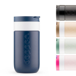 Mug isotherme de voyage en inox, couvercle rabattable Dopper 300 ml couleur bleu marine septième vue
