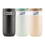 Mug isotherme de voyage en inox, couvercle rabattable Dopper 300 ml couleur marron clair troisième vue
