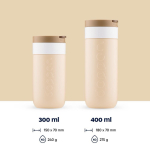 Mug isotherme de voyage en inox, couvercle rabattable Dopper 300 ml couleur marron clair sixième vue