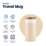 Mug isotherme de voyage en inox, couvercle rabattable Dopper 300 ml couleur marron clair huitième vue