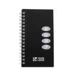 Agenda de poche avec vue hebdomadaire et certification FSC® couleur noir avec zone d'impression