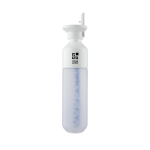 Gourde en acier inoxydable avec paille Dopper Original 450 ml couleur blanc avec zone d'impression