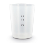 Petit gobelet en plastique réutilisable fabriqué en Europe 120 ml couleur translucide