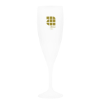 Flûte à champagne en plastique fabriquée en Europe sans BPA 140 ml couleur blanc