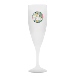 Flûte à champagne en plastique fabriquée en Europe sans BPA 140 ml couleur translucide