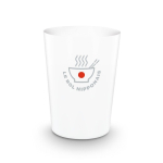 Petite gobelet réutilisable et recyclable en plastique 220 ml couleur blanc