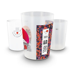 Petite gobelet réutilisable et recyclable en plastique 220 ml couleur translucide