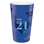 Grand gobelet en plastique empilable avec marquage In-Mold 600 ml couleur translucide