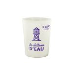 Petit gobelet réutilisable d'origine végétale et minérale 120 ml couleur blanc cassé