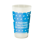 Grand gobelet réutilisable d’origine végétale et minérale 600 ml couleur blanc cassé