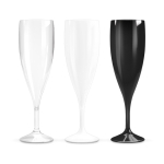 Flûte à champagne en plastique Tritan® réutilisable 140 ml couleur transparent