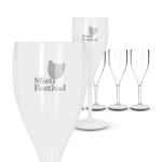 Coupe de champagne réutilisable Tritan® fabriquée dans l’UE 160 ml couleur blanc