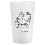 Gobelet en plastique réutilisable fabriqué en Europe 390 ml couleur translucide