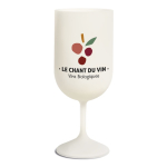 Verre à vin biocomposite d’origine végétale et minérale 180 ml couleur blanc cassé