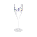 Flûte à champagne en plastique SAN, fabriquée en Europe, 140 ml couleur transparent
