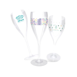 Flûte à champagne en plastique SAN, fabriquée en Europe, 140 ml couleur transparent