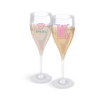 Flûte à champagne en plastique SAN, fabriquée en Europe, 140 ml couleur transparent