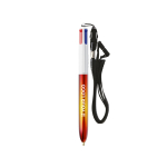 Stylo bille 4 couleurs en plastique avec effet métal Flags BIC® vue principale