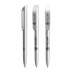 Stylo à bille à mécanisme rotatif, encre noire, Super Clip Glacé BIC® couleur argenté