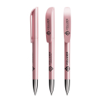 Stylo à bille rechargeable à encre noire Super Clip Glacé BIC® couleur rose