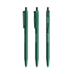 Stylo à bille avec corps en caoutchouc Softfeel®, encre bleue BIC® couleur vert foncé