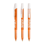 Stylo bille à bouton-poussoir rétractable et encre bleue BIC® couleur orange transparent