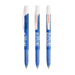 Stylo en plastique avec bouton-poussoir rétractable, encre noire BIC® couleur bleu transparent