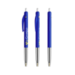 Stylo en plastique rétractable et ergonomique à encre bleue BIC® couleur bleu